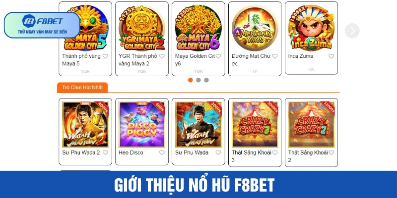 Nổ hũ F8BET được tích hợp năm 2013, thu hút đông đảo hội viên