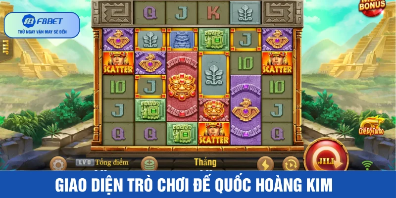 Giao diện game slot Đế quốc hoàng kim đẹp mắt, ấn tượng